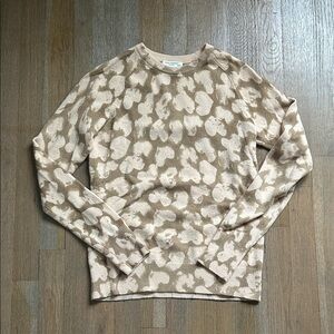 Equipment Cashmere Abstract Heart Print Sweater XS